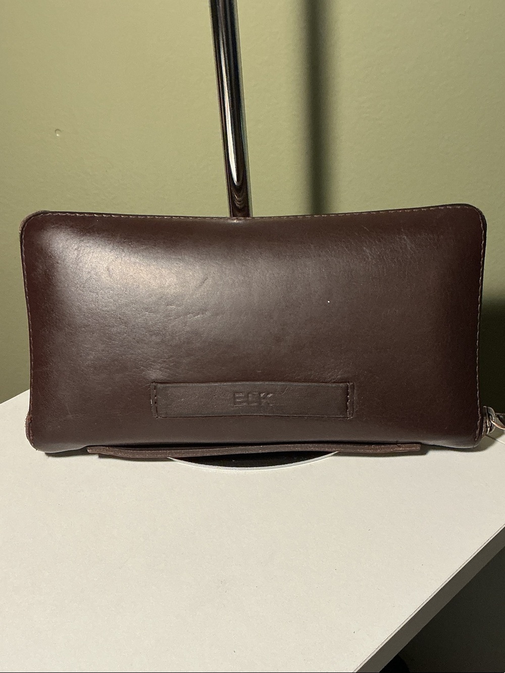 Elk Australian Brand Brown Premium Cow Hide Leather Clutch Wallet EUC